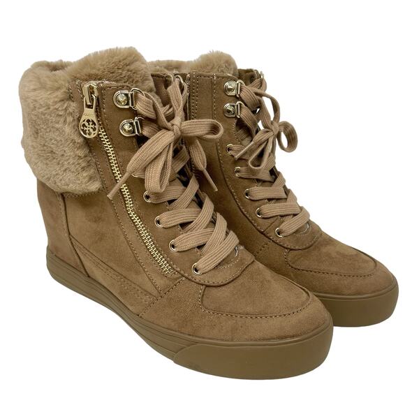 Guess Dustyn Wedge Hidden Heel Sneakers Womens 9 1/2 Professional106.9=S1497 - Picture 2 of 13
